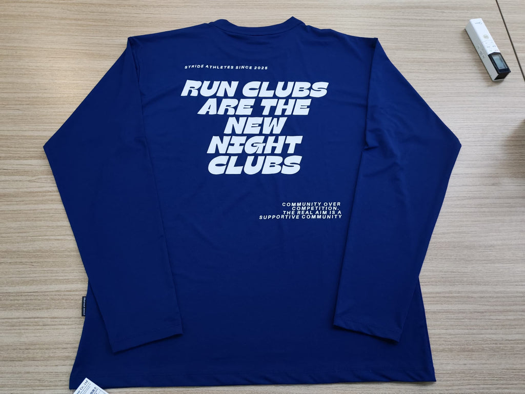 long sleeve running shirt dark blue