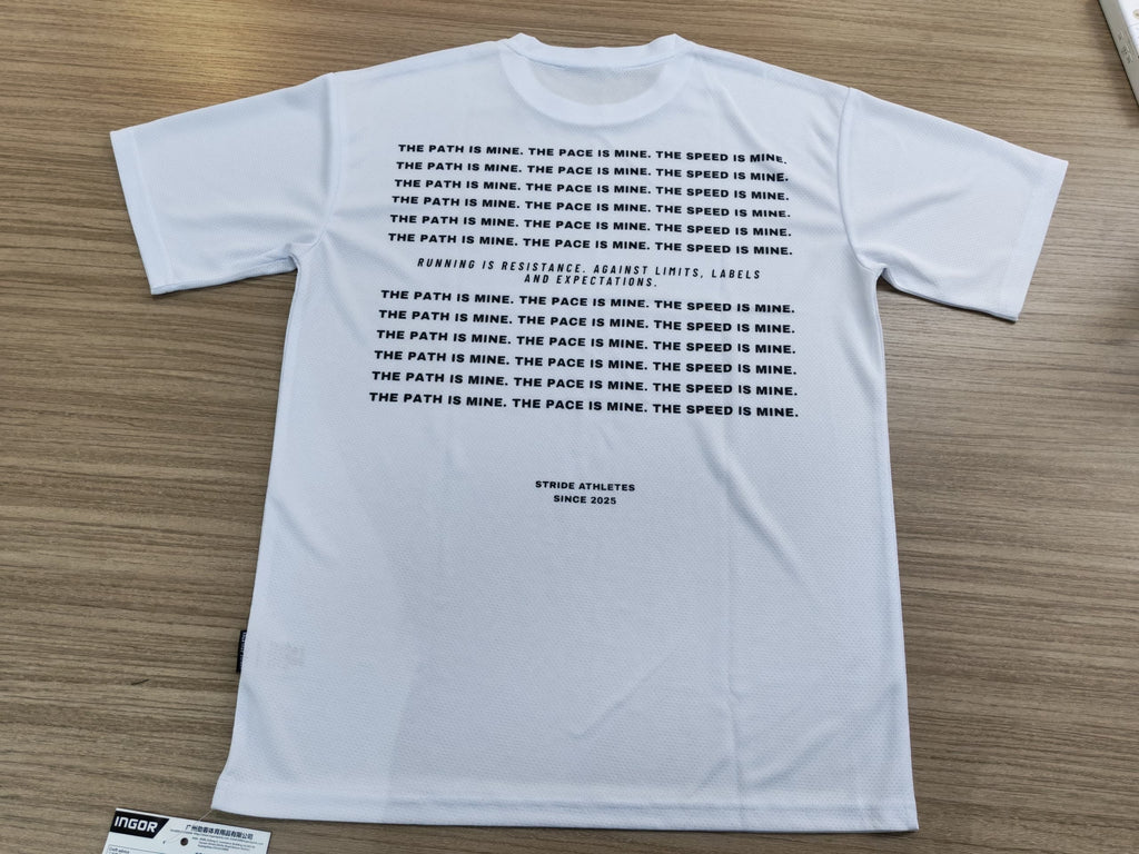short sleeve running shirt white