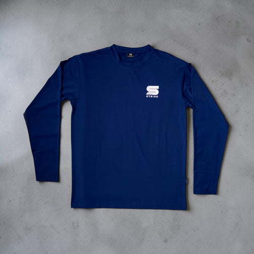 long sleeve running shirt dark blue