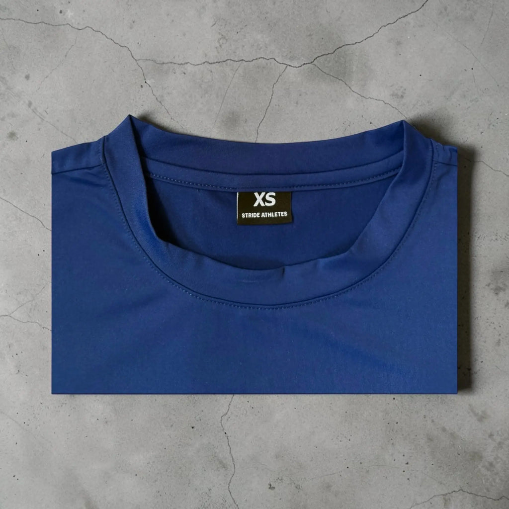 long sleeve running shirt dark blue Stride Athletes