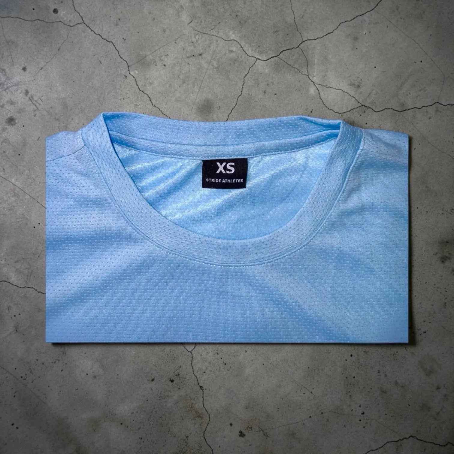 woven tag - short sleeve running shirt light blue
