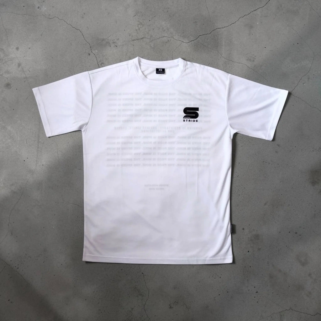 short sleeve running shirt white Stride Athletes