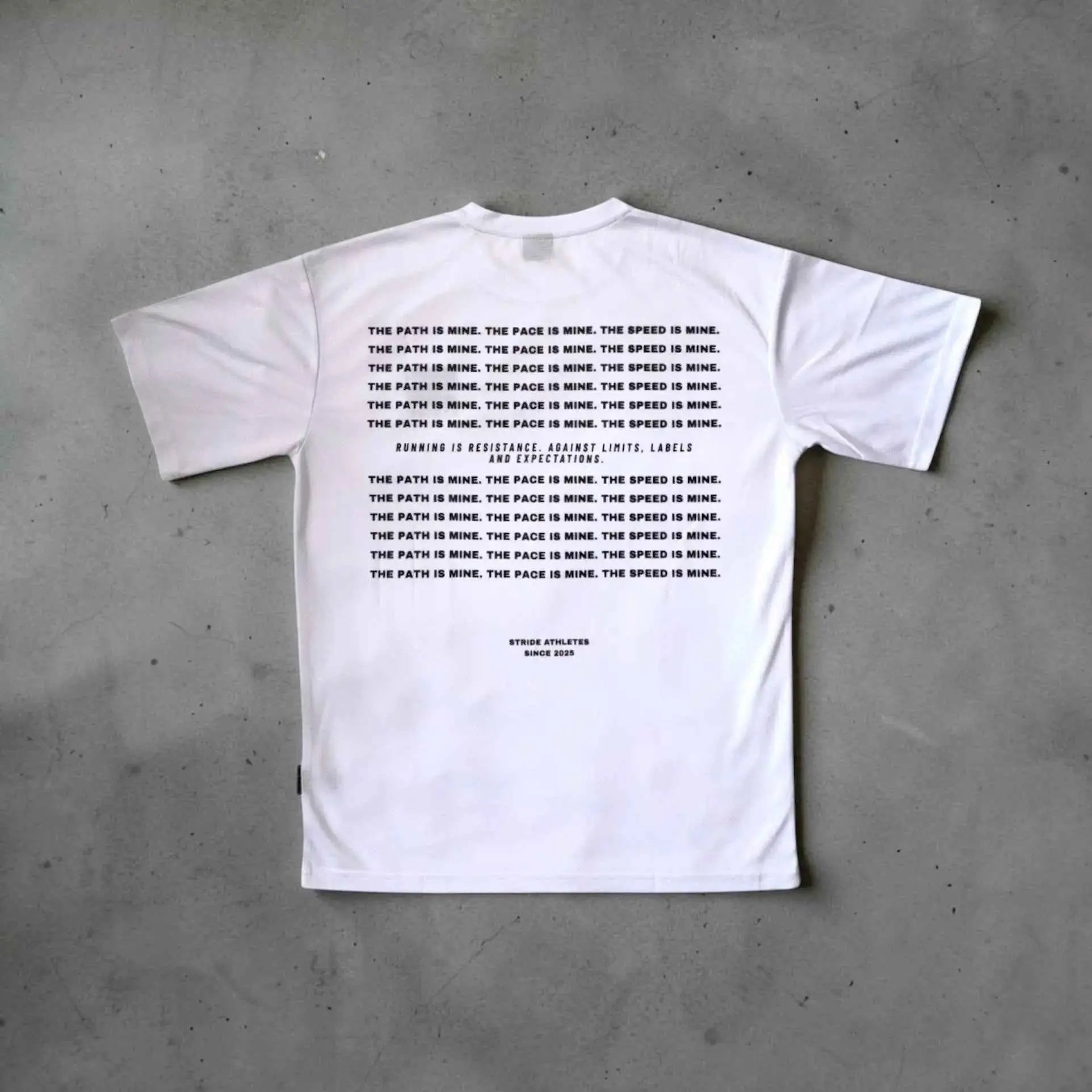 back - short sleeve running shirt white