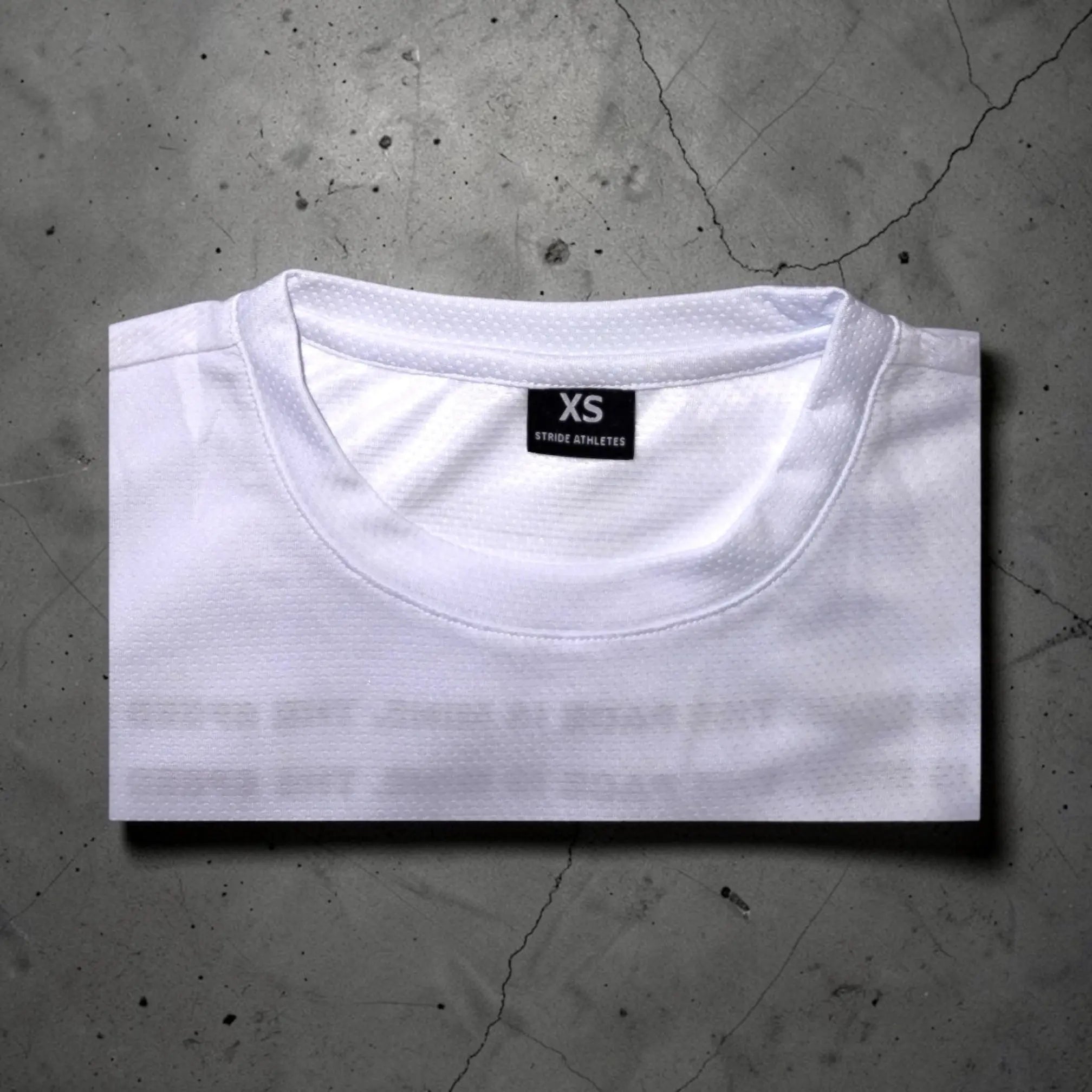 short sleeve running shirt white Stride Athletes