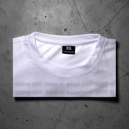 woven tag - short sleeve running shirt white
