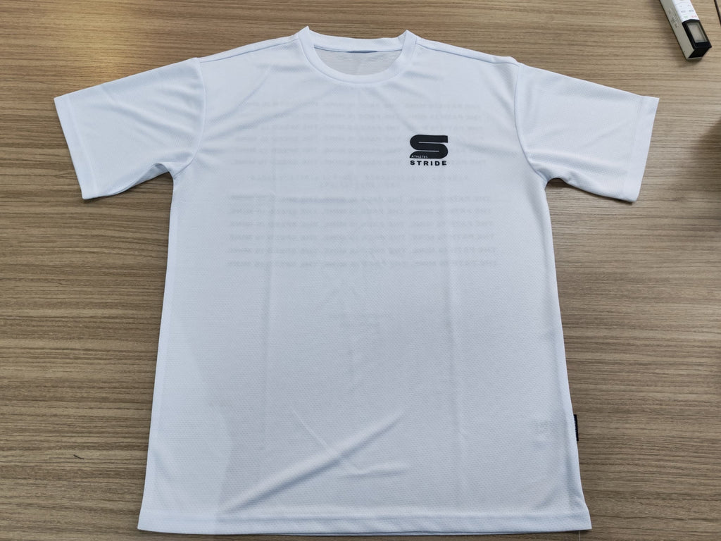 short sleeve running shirt white