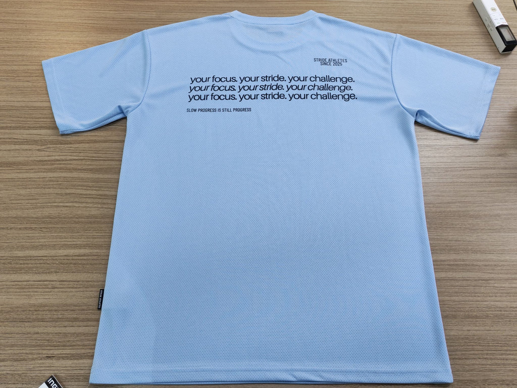 short sleeve running shirt light blue