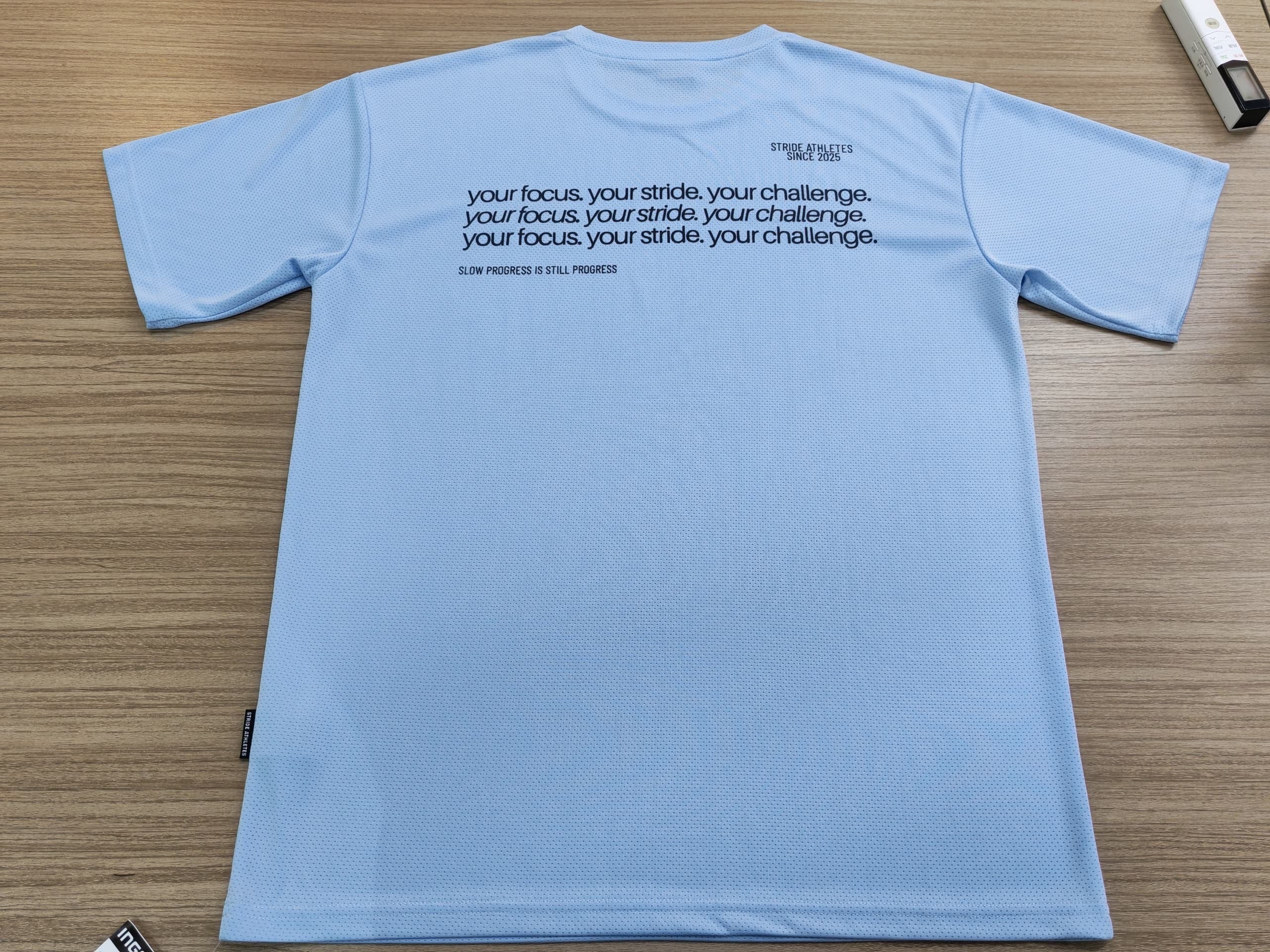 short sleeve running shirt light blue